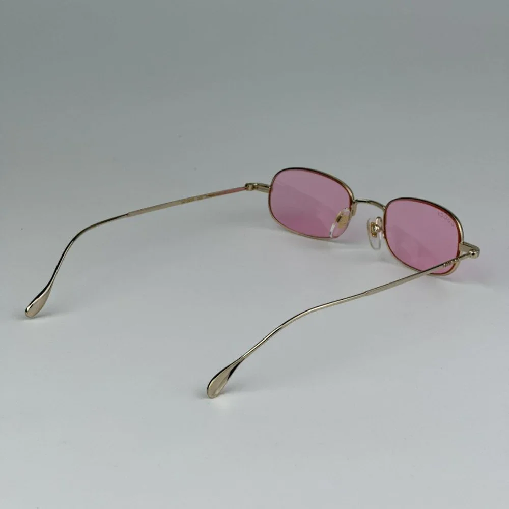 Gucci GG1648S 005 BRAND NEW Sunglasses Gold Pink Unisex Rectangle